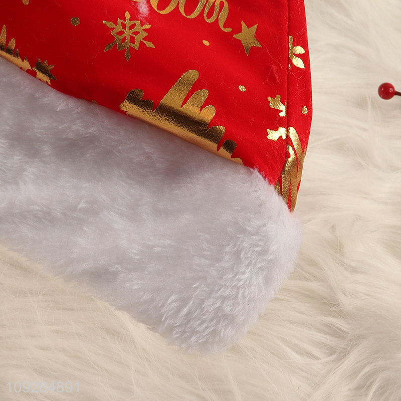 Good sale plush christmas hat Santa hat for party supplies