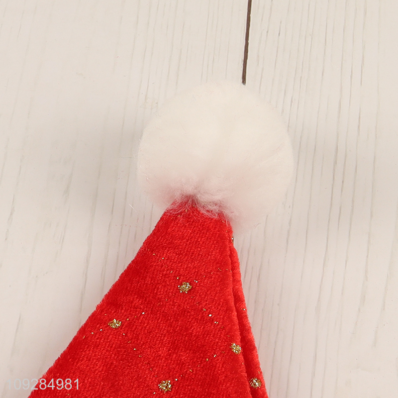 Best selling red polyester christmas hat Santa hat