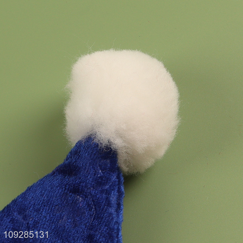Good selling plush multicolor christmas hat Santa hat wholesale