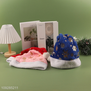 Good sale multicolor plush party christmas hat Santa hat