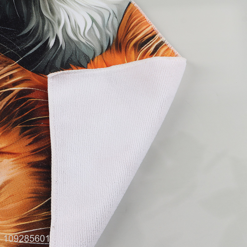 Good selling cat printed polyester quick dry beach towel