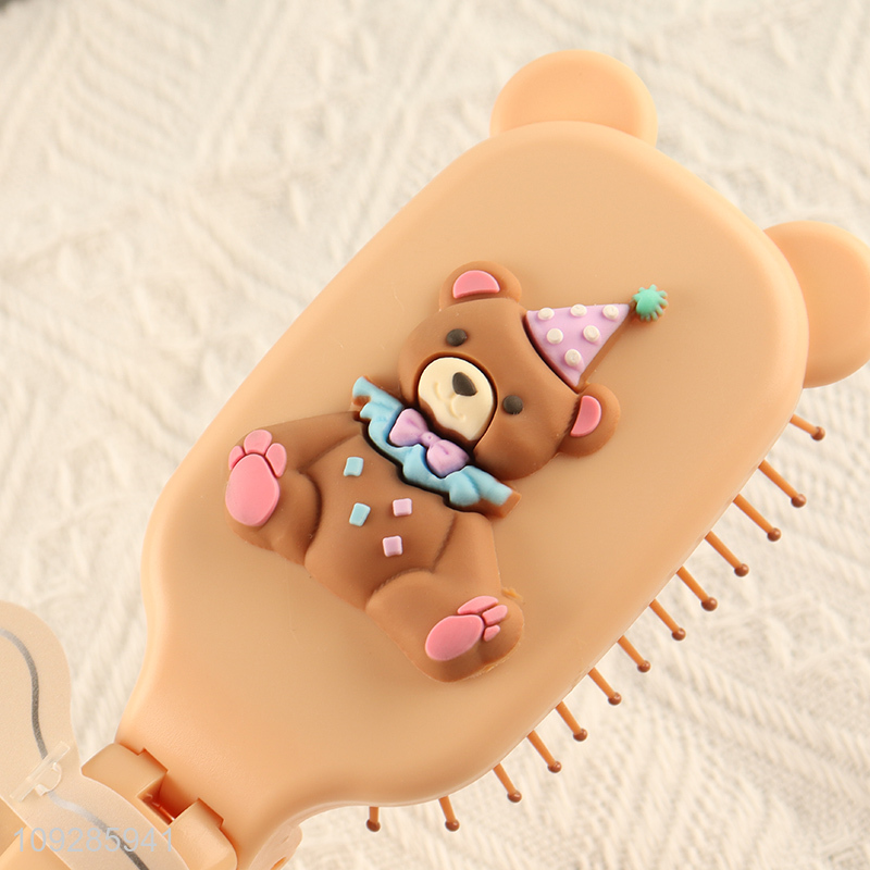 Good quality cartoon bear massage hair comb hair brush