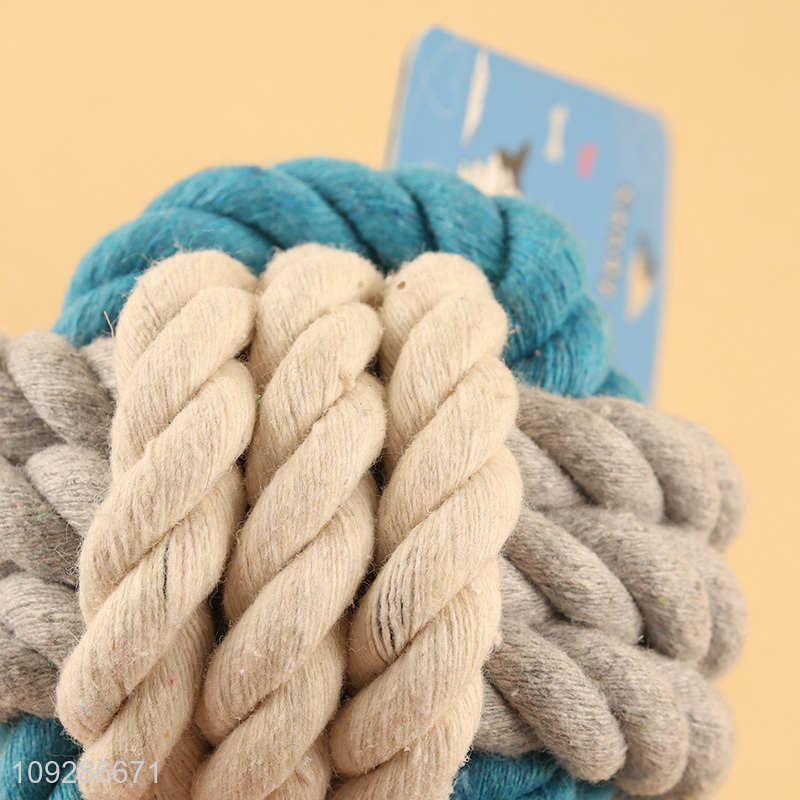 Factory supply cotton rope pet chew toys teething toys for sale