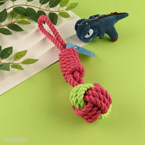 Factory direct sale cotton rope pet chew toys teething toys