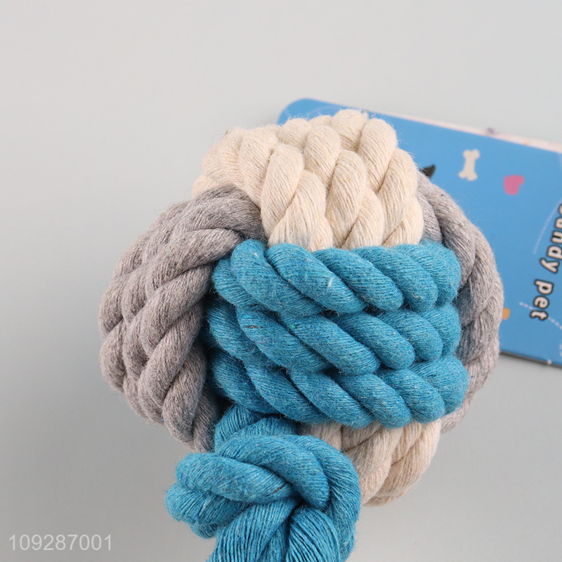 Best quality cotton tope pet chew toys teething toys