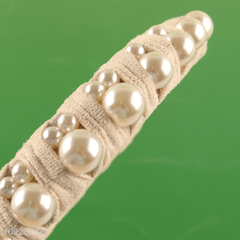 Top products fashion girls hair hoop hair accessories with pearl