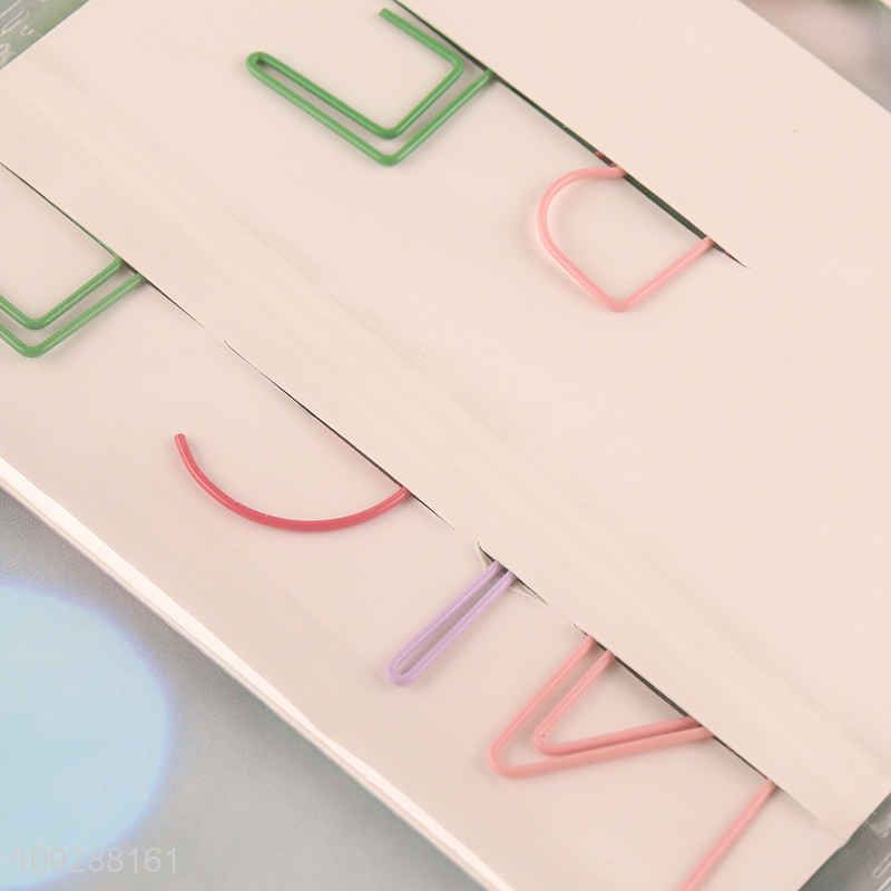 Yiwu market stationery iron paper clips set bookmark