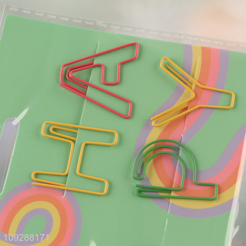 Good quality colorful iron paper clips set for stationery