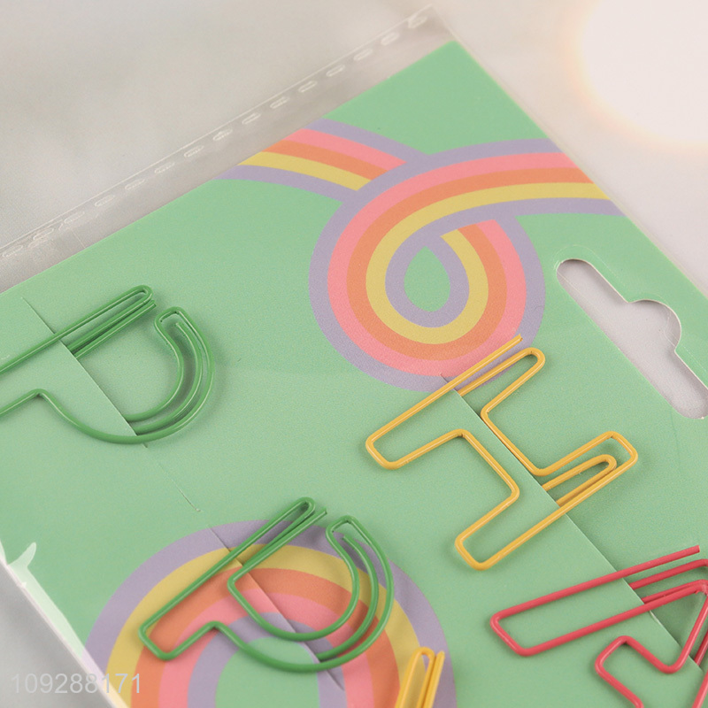 Good quality colorful iron paper clips set for stationery