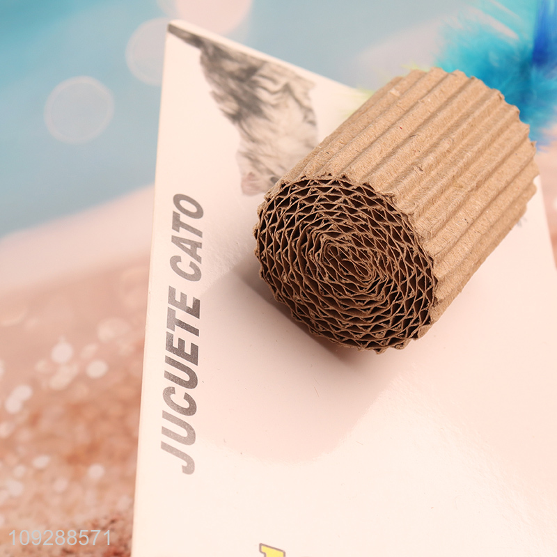 Yiwu market cat interactive toys cat teaser toys with feather