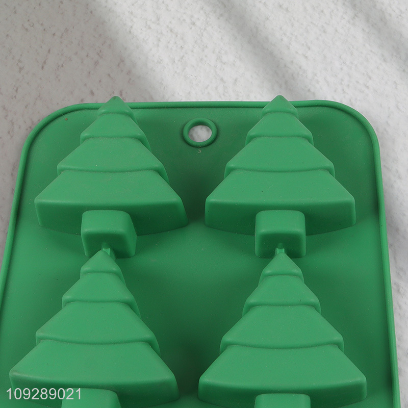 Top selling silicone christmas tree shape chocolate mold baking tool