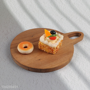 China supplier round bamboo dessert plate for sale