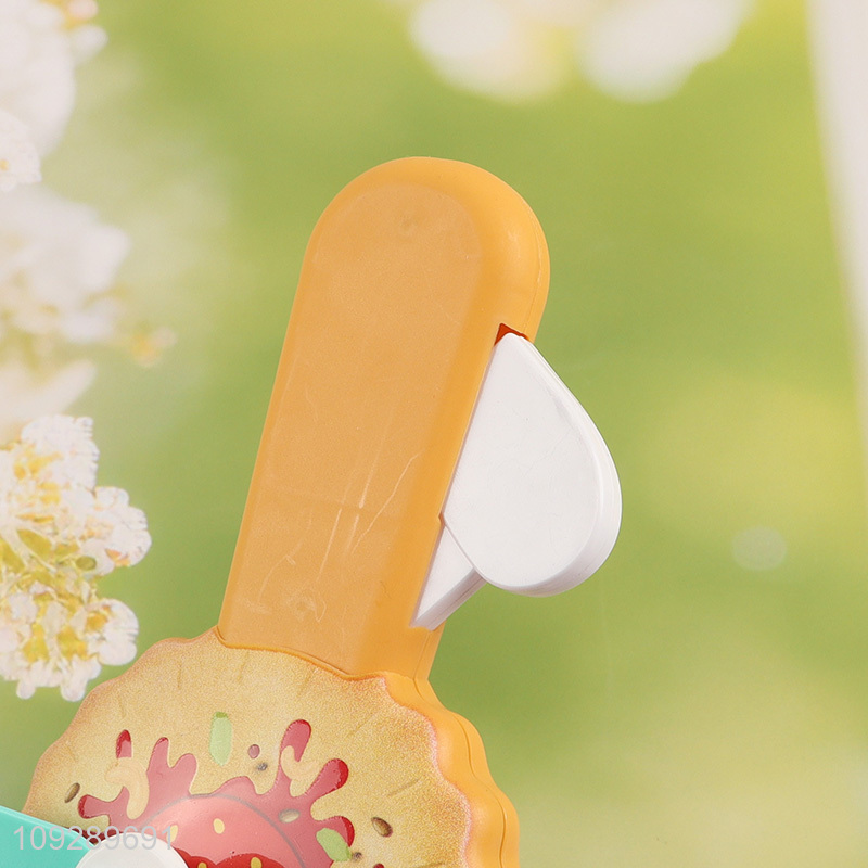 China factory portable biscuits shape cartoon handheld fan