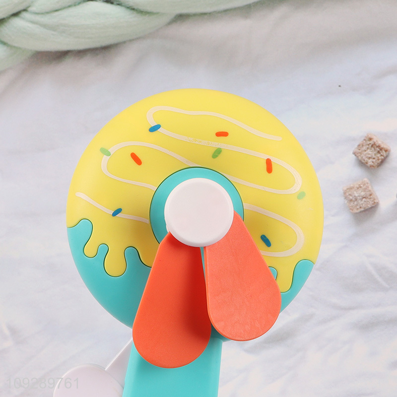 China supplier donut shape cartoon handheld fan