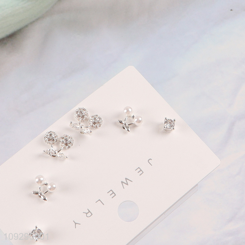 Yiwu market fashion jewelry earrings ear studs set