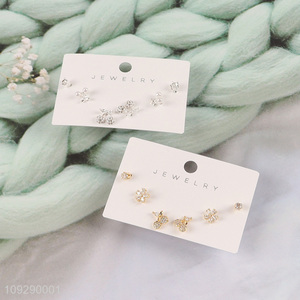 Yiwu market fashion <em>jewelry</em> earrings ear studs set