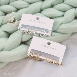 Popular products multicolor women fashion <em>jewelry</em> ear studs set