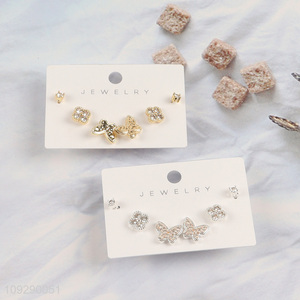 Popular products butterfly fashion <em>jewelry</em> earrings ear studs set