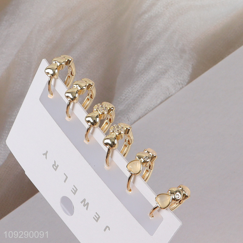 Factory supply ladies fashion jewelry earrings ear studs set for sale