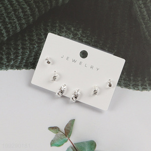 Online wholesale silver fashion <em>jewelry</em> earrings ear studs set for women