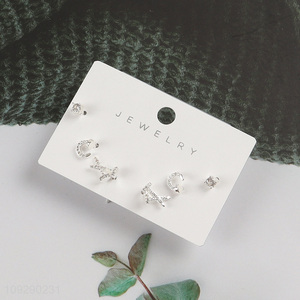 Low price ladies fashion <em>jewelry</em> earrings ear studs set