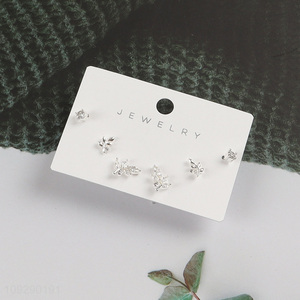 Low price delicate fashion <em>jewelry</em> earrings ear studs set