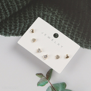 Hot products heart fashion <em>jewelry</em> earrings ear studs set