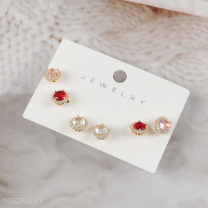 Factory direct sale women fashion <em>jewelry</em> earrings ear studs set