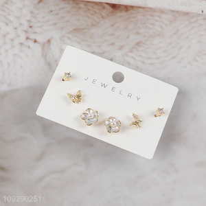Hot products delicate fashion <em>jewelry</em> earrings ear studs set