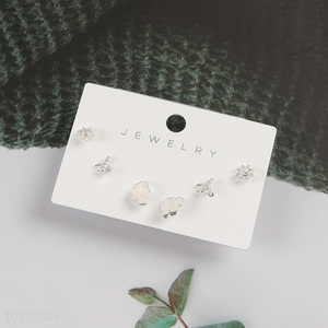 Top sale fashion <em>jewelry</em> earrings ear studs set for women