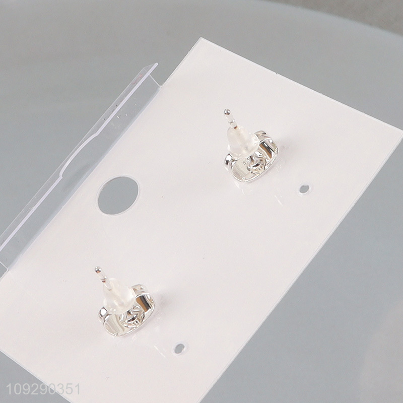 China products pink fashion jewelry earrings ear studs