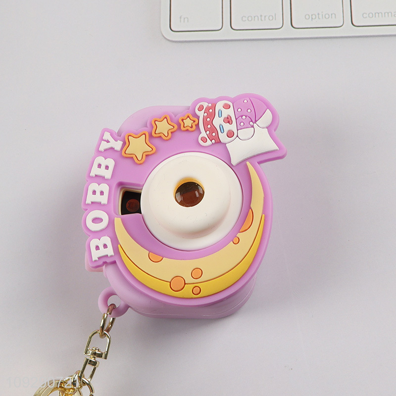 New arrival portable cartoon projection camera keychain toy