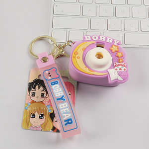 New arrival portable cartoon projection camera keychain <em>toy</em>