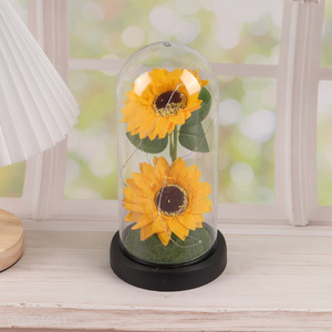 Yiwu market sunflower tabletop ornament led lights
