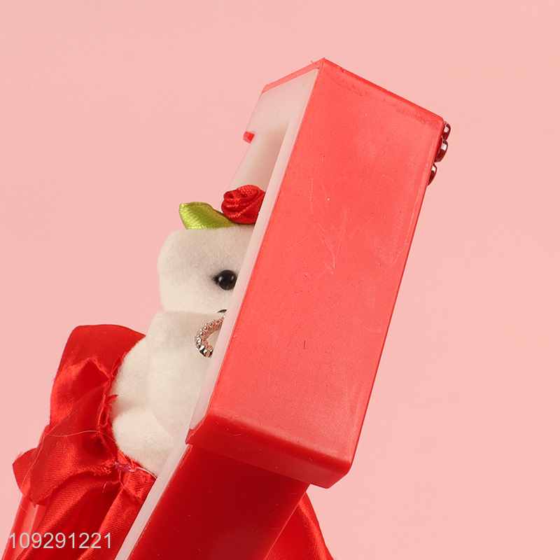 Online wholesale bear ornament Valentine's Day gift with lights