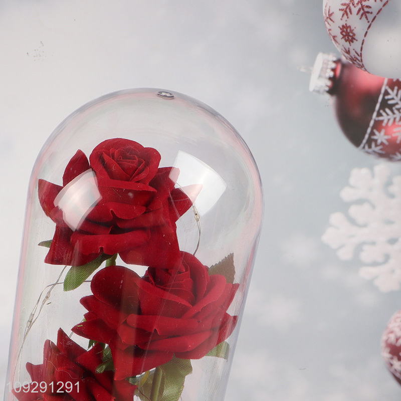 China products rose flower ornament lights Valentine's Day gift with cover