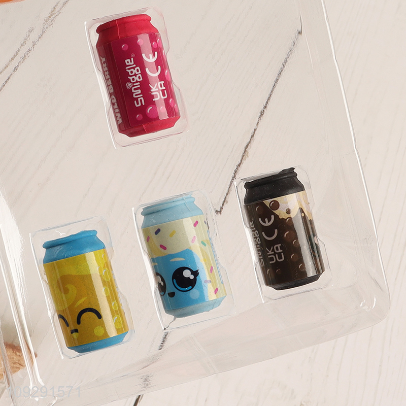 Factory supply children cartoon eraser set for stationery