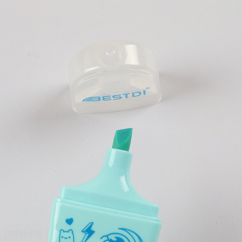 New arrival 5pcs non-toxic multicolor highlighter pen set