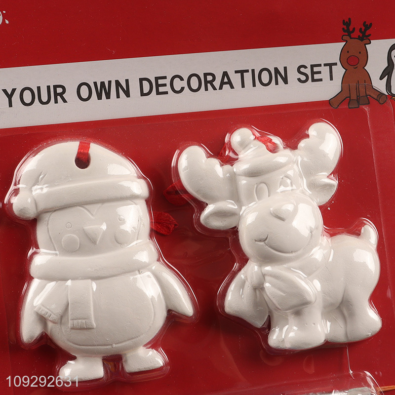Good selling christmas series DIY gypsum painting toys