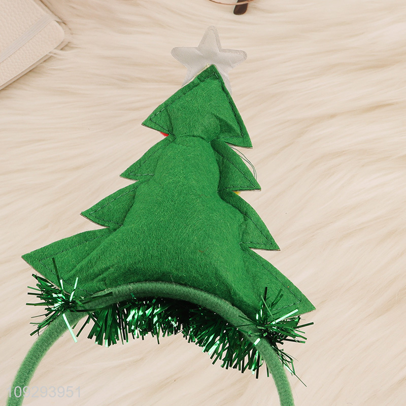 Top quality xmas tree christmas hair hoop hair accessories