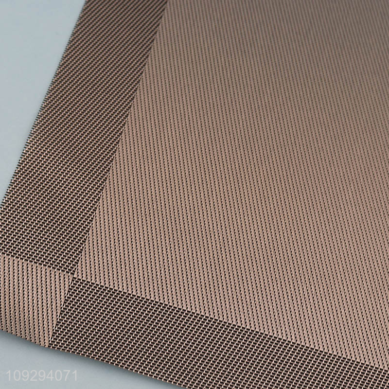 China supplier rectangle anti-slip pvc placemats dinner mat