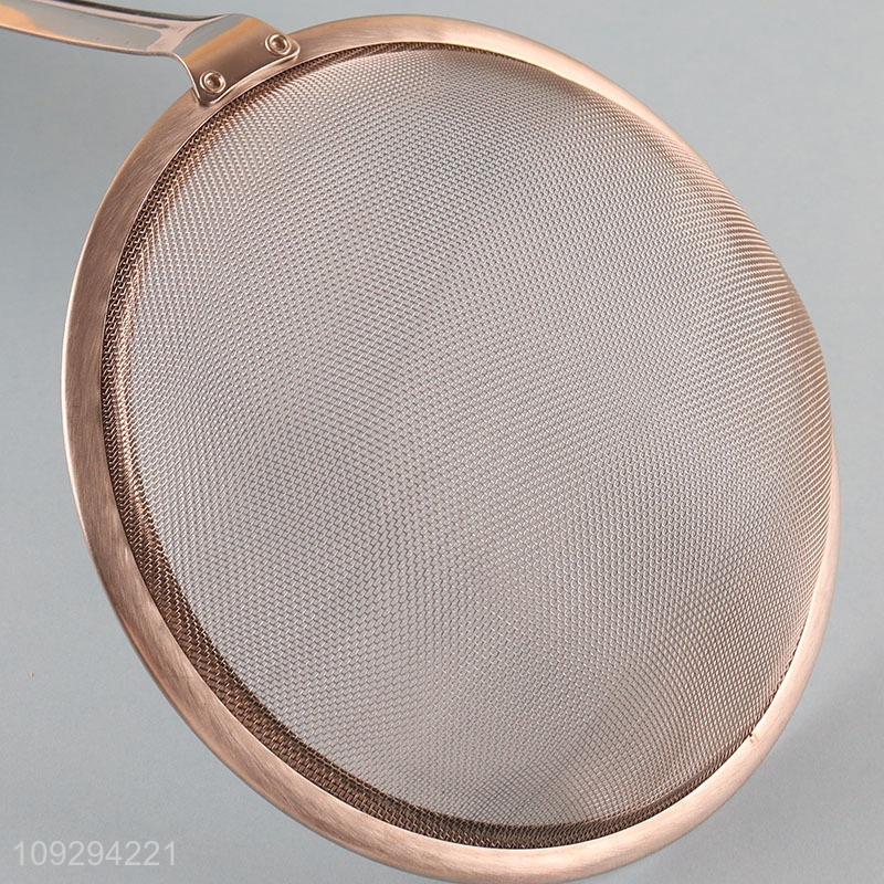 Top selling kitchen stainless steel mesh filter strainer spoon
