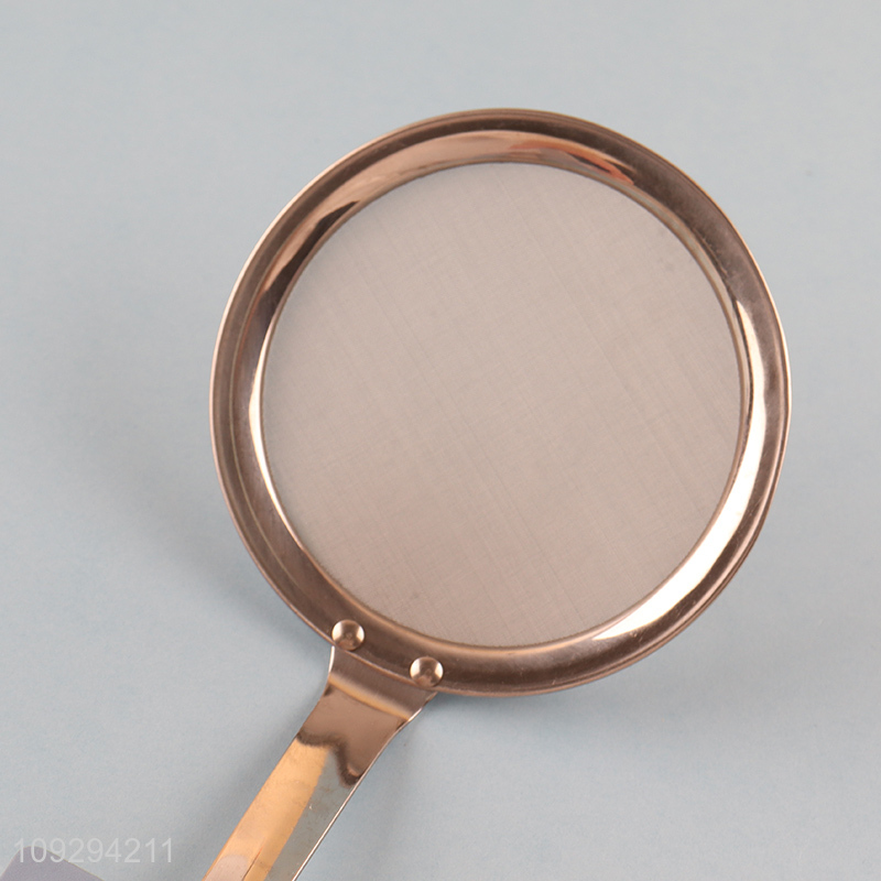 New arrival stainless steel mesh filter strainer spoon with long handle