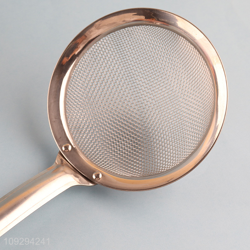 Low price stainless steel mesh filter strainer spoon for kitchen