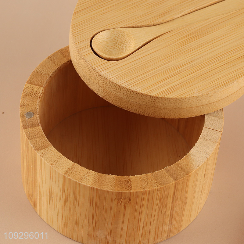 Popular products bamboo kitchen condiment box for sale