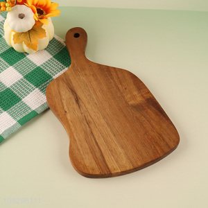 China wholesale wooden pizza plate cutting board with handle