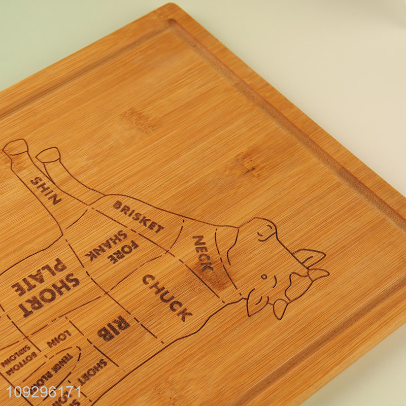 China wholesale bamboo beef cutting board chopping block