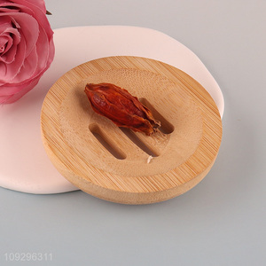 China products round bamboo soap box soap holder