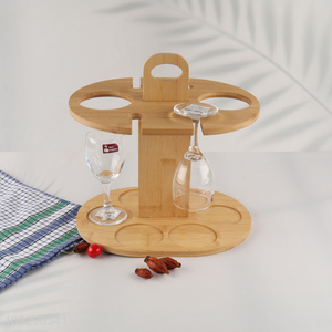 Factory supply household bamboo cup holder cup rack