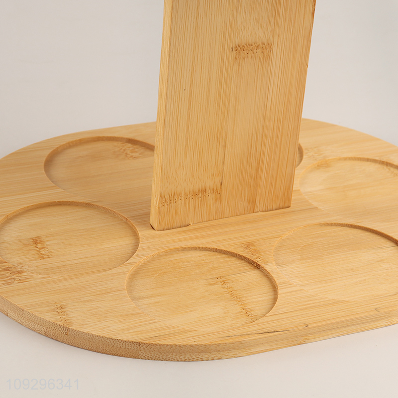 Factory supply household bamboo cup holder cup rack